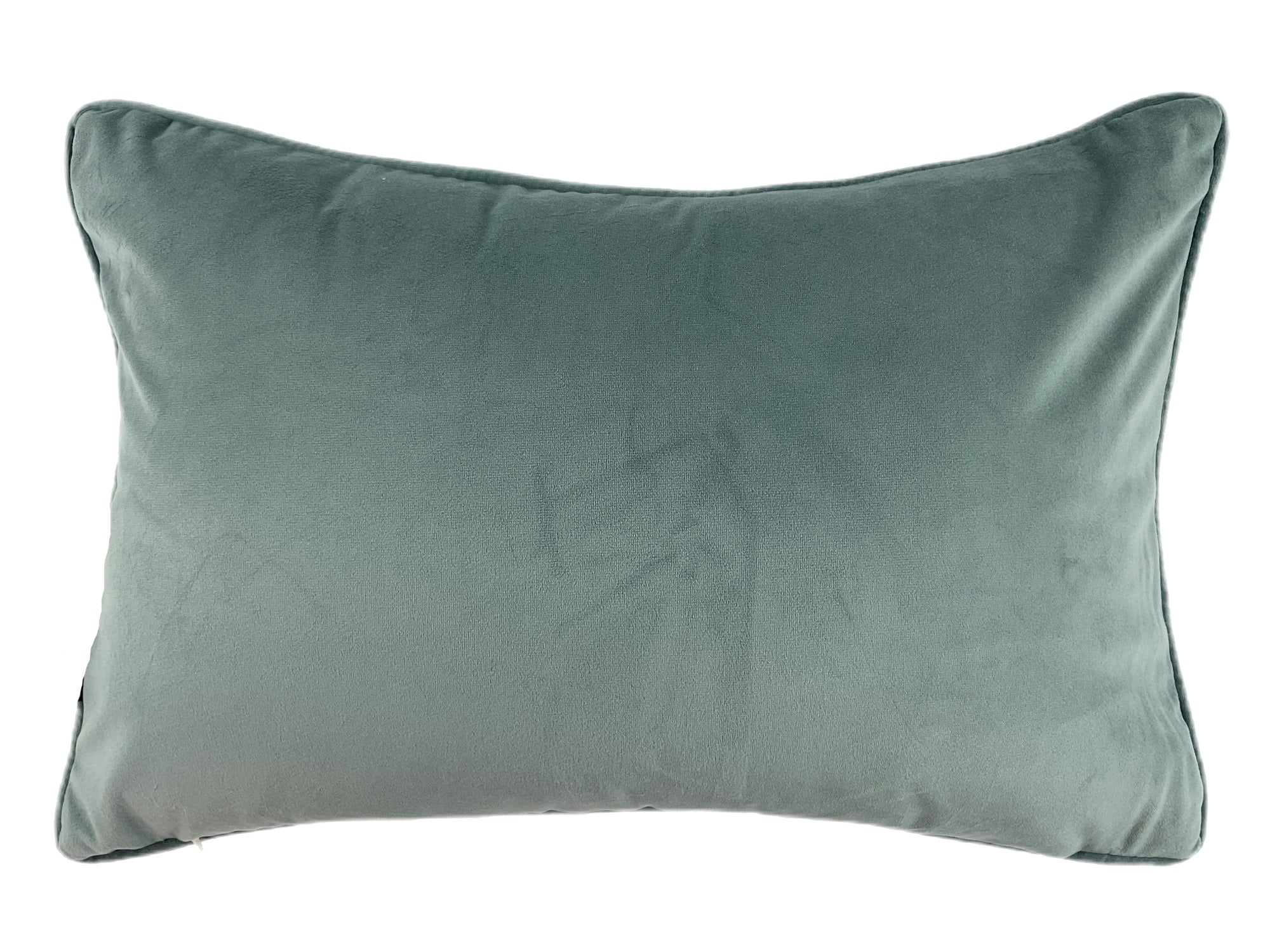 Malini Zara Wave Print On Boucle Seafoam Rectangle Cushion